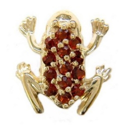 N587 14K GARNET FROG SLIDE 